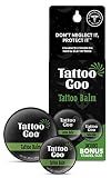 Tattoo Goo Tattoo Aftercare Balm, 0.75 oz & 0.32 oz, Travel Duo, Natural Olive Oil & Beeswax, Supports Vibrant Color, Hydrates Fresh Ink, Moisturizing & Lightweight, No Petroleum, Mild Scent