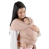 Comfy Cubs Baby Wrap Carrier - Soft & Secure Fit Cotton Blend Baby Carrier Newborn to Toddler - Hands-Free & Lightweight Infant Wrap - Adjustable, One Size Fits All Toddler Sling - Blush