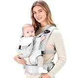 CoziBB Baby Carrier, 3-in-1 Cozy Baby Wraps Carrier with Air Cushion Waist Belt, Adjustable & Ergonomic Baby Carrier Newborn to Toddler for 7.7-33lbs, Toddler Carrier with Lock Belt, Storage Pocket