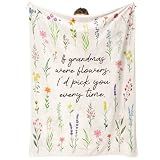Cylitmer Grandma Gifts, Floral Blanket for Grandma Birthday Gift
