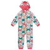 Squishmallows Girls Onesie Pajamas - Long Sleeve Zip Up Hooded Blanket Sleep - One Piece Costume - Official License