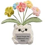 YOOJEE Forget-Me-Not Crochet Flower Potted Plant Gift