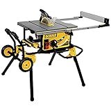 DEWALT 10-Inch Table Saw with Rolling Stand, 32-1/2-Inch Rip Capacity (DWE7491RS)