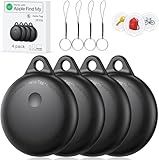 Smart Tags-4 Pack, Smart Bluetooth Tracker Work with Apple Find My, Key Finders and Find My Tracker, Game Changer Waterproof Smart Tag with Key Ring Tracker Tag for Keys/Luggage/Wallet etc