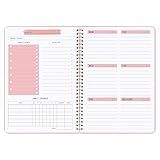 Undated Weekly Planner- Weekly Goals Notebook, A5 To Do List Planner, Habit Tracker Journal with Spiral Binding, 5.7 x 8.0 inches