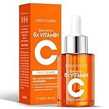 Vitamin C Facial Serum 20% with Hyaluronic Acid & Niacinamide – Anti-Aging Formula to Boost Collagen, Hydrate and Plump Skin, For All Skin Types – 1 Fl Oz