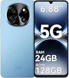 5G Android Phone, 6.88HD Unlocked Phones for T-Mobile, NFC, 24GB+128GB,Blue