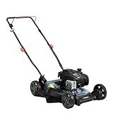 SENIX LSPG-M3 21-Inch Gas Push Lawn Mower with 125 cc 4-Cycle Briggs & Stratton Engine, 2-in-1,Mulching and Side Discharge, 6-Position Dual Lever Height Adjustment