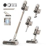 Cordless Vacuum Cleaner,80Mins/50kpa Vacuum Cleaners for Home,Stick Vacuums with Self-Standing,Touch Screen,LED Headlights, Anti-tangle,Rechargeable,Lightweight,for Carpet,Hard Floor, Pet Hair(P7 Pro)
