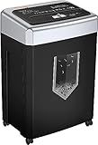 Bonsaii 15-Sheet Office Paper Shredder, 40 Mins Heavy Duty Shredder for Home Office, Crosscut Shreder with Anti-Jam System & P-4 High Security Supports CD/Credit Cards/Staple,5 Gal Pullout Bin C169-B