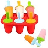 Silicone Popsicle Molds for Toddlers, 6-Cavity Mini Popsicle Molds