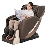 SMAGREHO 2025 Zero Gravity Massage Chair Full Body, with 6 Auto Modes, Foot Massage, Waist Heating, Bluetooth, Brown
