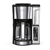 Ninja 12-Cup Programmable Coffee Brewer, 2 Brew Styles, Adjustable Warm Plate, 60oz Water Reservoir, Delay Brew - Black/Stainless Steel