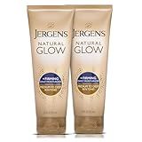 Jergens Natural Glow +Firming Self Tanner Body Lotion, Medium to Deep Skin Tone, Sunless Tanning Moisturizer with Collagen and Elastin, Helps to Visibly Reduce Cellulite, 7.5 Oz, Pack of 2