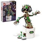 LEGO Marvel Dancing Groot, Guardians of the Galaxy Toy, Buildable Birthday Gift, Marvel Toy, Super Hero Hand-Operated Interactive Playset, Marvel Gift for Kids, Animated Groot Figure, 76297