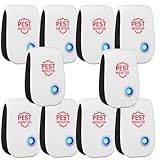 Pest Repeller Ultrasonic & Pest Repellent 10 Pack Ultrasonic Mice Repellent for Insect, Roaches, Spiders, Bugs, Mosquitoes, Pest Control for House Garage RV Hotel Mouse Repellent Pest Control Device