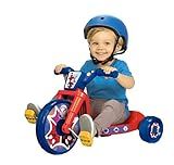 Spidey & His Amazing Friends Ride-On 10" Fly Wheels Junior Cruiser Tricycle with Sounds - Toddler Bike Trike, Ages 18-36M, for Kids 33”-35” Tall - 35 lbs. Weight Limit