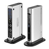 [Intel Certified] Cable Matters 40 Gbps 14-in-1 Thunderbolt Dock with Dual 4K 60Hz DisplayPort or HDMI, 100w Charging, Gigabit Ethernet, Compatible with USB 4 / Thunderbolt 4 for MacBook Pro, Dell