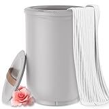 FLYHIT Large Towel Warmer for Bathroom - Heated Towel Warmers Bucket, Wood Handle, Auto Shut Off, Fits Up to Two 40"X70" Oversized Towels, Bathrobes, Blankets, for Mother's Gifts, Gray