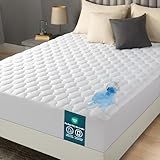 Utopia Bedding Waterproof Mattress Protector, Queen Mattress Pad, Noiseless Quilted Fitted Cover with Deep Pocket Stretches up to 16 Inches (White)