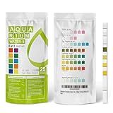 AAwipes Aquarium Ammonia Test Strips 8-in-1 |25 Strips | Quick & Accurate Water Testing Test pH, Carbonate, Alkalinity, Hardness, Chlorine, Nitrite, etc. (K02-25)