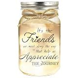 Hua Feishang Birthday Gifts for Women Friendship, Mason Jar Night Lights for Friend, Thankgiving Gifts for Women, Suitable for Home Office Table Stands
