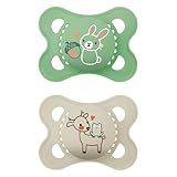 MAM Original Matte Baby Pacifiers, Binky for 0-6 Months, BPA-Free Silicone Nipple, Easy to Clean, Best for Newborn Babies, Developed with Medical Experts, 2 Count Binkies with Sterilizer Case