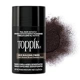 Toppik Hair Building Fibers, Dark Brown, 12g Fill In Fine or Thinning Hair, Instantly Thicker, Fuller Looking, 9 Shades for Men & Women, Keratin Protein Formula