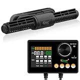 hygger Intelligent Wave Maker for Aquarium, Saltwater Freshwater Circulation Pump Adjustable 6 Waves/Night/Feed/Wireless Connection Mode, Magnetic Holder Display Controller Memory Function (35W)