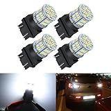 iFunyLED 4PCS 3157 LED Bulb Back Up Reverse Light 12V-24V Super Bright 3156 3056 3057 3047 4157 LED Replacement Light Kit Set for Car Back Up Reverse Tail Brake Turn Signal Lights - Xenon White