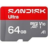SANDISK 64GB Ultra microSD UHS-I Card - Up to 145MB/s Read Speed, Full HD Video, V10, U1, C10, A6 - SDSQUJQ-064G-GZ6MA