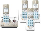 AT&T 4-Handset DECT 6.0 Expandable Cordless Home Phone with Large Display, Big Buttons, Answering Machine, Smart Call Blocker, Bluetooth Connect to Cell, Long Range, Caller ID, Speakerphone: DL72419