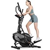 THERUN Elliptical Exercise Machine, 3-in-1 Cardio Climber Stepping Elliptical Machine for Home, Stair Stepper Elliptical Training Machines w/16 Levels Resistance, Pulse Sensor, LCD Monitor (Dark Gray)