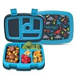 Bentgo Kids Prints Leak-Proof, 5-Compartment Bento-Style Kids Lunch Box - Ideal Portion Sizes for Ages 3-7, Durable, Drop-Proof, Dishwasher Safe, & PFAS & BPA-Free Materials (Dinosaur)