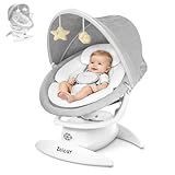 3-in-1 Baby Swing for Infants with Motion Detection, Infant Swing with 5 Speeds & 3 Swing Modes, 12 Lullabies, Electric Swing for Baby, Up to 25 lbs, White