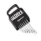 Amazon Basics 7-Piece Metric Ratcheting Combination Wrench Set