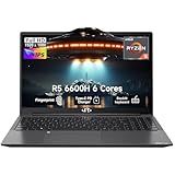NIMO 15.6" IPS FHD-Gaming-Laptop, 6 Cores AMD Ryzen 5 6600H 32GB DDR5 RAM 1TB SSD (Beat i7-1165G7, Up to 4.5GHz) AMD Radeon 660M GPU-Computer with 100W Type-C Backlit Keyboard Fingerprint