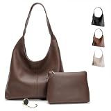 Slouchy Hobo Bag, Boho Purse, Boho Tote for women (Espresso Mocha)