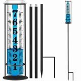 Rain Gauge outdoor, Upgraded Accurate Rain Gauges Outdoors best rated, Thickened Transparent Plastic Rain Measure Gauge for Yard, Adjustable Height Large Rain Measuring Tool for Garden, Easy to Read