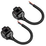 RED WOLF H4 9003 HB2 Wire Harness Adapter Female Socket Fit 4x6 7x6 5x7” Sealed Beam for Vehicles Headlight Fog Light Replacement Wire Connector Kit, 3 Pin Universal Fits for Jeep/Honda/Ford 2 PCS
