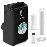 SereneLife Portable Air Conditioner, 12000 BTU Capacity (ASHRAE) Compact Home A/C Cooling Unit with Dehumidifier and Fan Modes, 380 Sq. Ft. Coverage, Includes Window Mount Kit (Black)