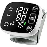 Oklar Blood Pressure Monitors for Home Use Rechargeable Wrist Digital BP Machine Cuff with LED Backlit Display, Voice Broadcast, 240 Memory Storage for 2 Users with Carrying Case