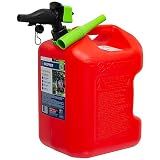 Scepter 5 Gal Gas Can, Spill Proof SmartControl Spout, Spout Extender, Red