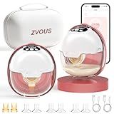 Hands Free Breast Pump Comfortable, Painless Strong Suction Power Rechargeable Electric Breast Pump Smart App Wearable Pump Leakproof 4 Modes Levels Wireless Pump for Driving Office Yoga Sleeping