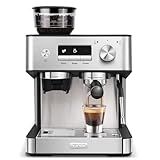(2026 Upgrade) Gevi 20 Bar Espresso Machine with Grinder & Milk Frother, Professional Coffee Maker for Home, Cappuccino & Latte, Removable Water Tank, Steam Wand