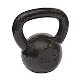Amazon Basics Cast Iron Kettlebell, 30 Pounds, Black