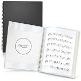 CRANBURY Sheet Music Folder 9x12, Dual-Use Music Binder, Black
