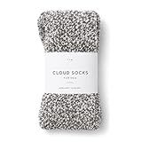 Unboxme Cloud Socks for Men, Fuzzy Ultra-Soft Warm Cozy Sleep Socks, Lounge Slipper Socks, Gift-Ready Heather Charcoal