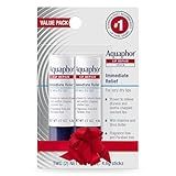 Aquaphor Lip Repair Stick, Moisturizing Lip Balm Pack, Relieves Dryness, Holiday Gifts for Self Care, 0.17 Oz Stick, Pack of 2