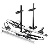 Young 2-Bike Ebike Hitch Rack with Ramp, 200 lbs Capacity for Car, SUV